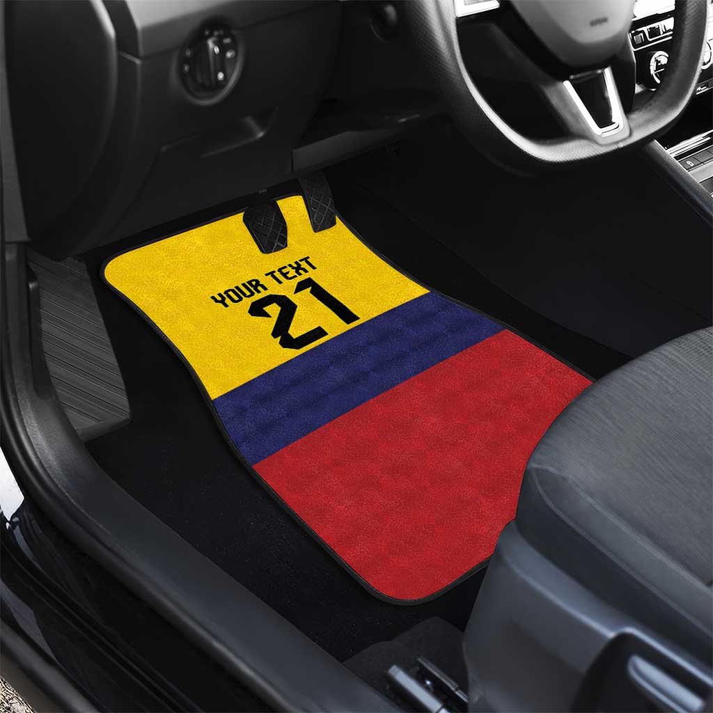 Colombia Football Custom Car Mats Come On Los Cafeteros Flag Style