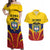 Colombia Football Custom Couples Matching Off Shoulder Maxi Dress and Hawaiian Shirt Come On Los Cafeteros Flag Style