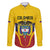 Colombia Football Custom Family Matching Long Sleeve Bodycon Dress and Hawaiian Shirt Come On Los Cafeteros Flag Style