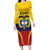 Colombia Football Custom Family Matching Long Sleeve Bodycon Dress and Hawaiian Shirt Come On Los Cafeteros Flag Style