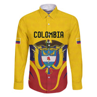 Colombia Football Custom Family Matching Off The Shoulder Long Sleeve Dress and Hawaiian Shirt Come On Los Cafeteros Flag Style