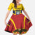 Colombia Football Custom Family Matching Off Shoulder Maxi Dress and Hawaiian Shirt Come On Los Cafeteros Flag Style