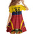 Colombia Football Custom Family Matching Off Shoulder Maxi Dress and Hawaiian Shirt Come On Los Cafeteros Flag Style