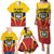 Colombia Football Custom Family Matching Puletasi and Hawaiian Shirt Come On Los Cafeteros Flag Style
