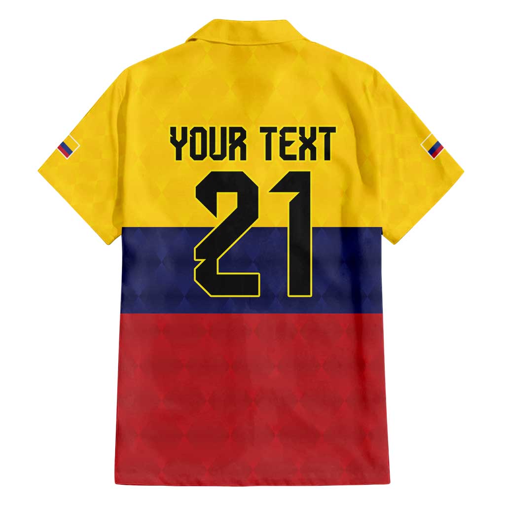Colombia Football Custom Family Matching Puletasi and Hawaiian Shirt Come On Los Cafeteros Flag Style