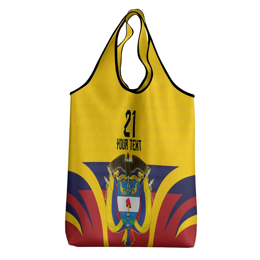 Colombia Football Custom Grocery Bag Come On Los Cafeteros Flag Style