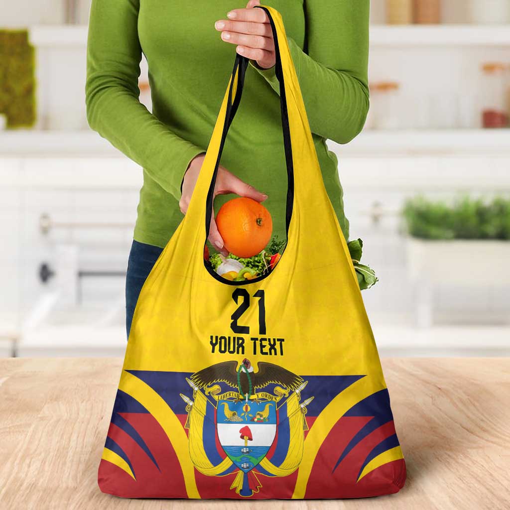 Colombia Football Custom Grocery Bag Come On Los Cafeteros Flag Style