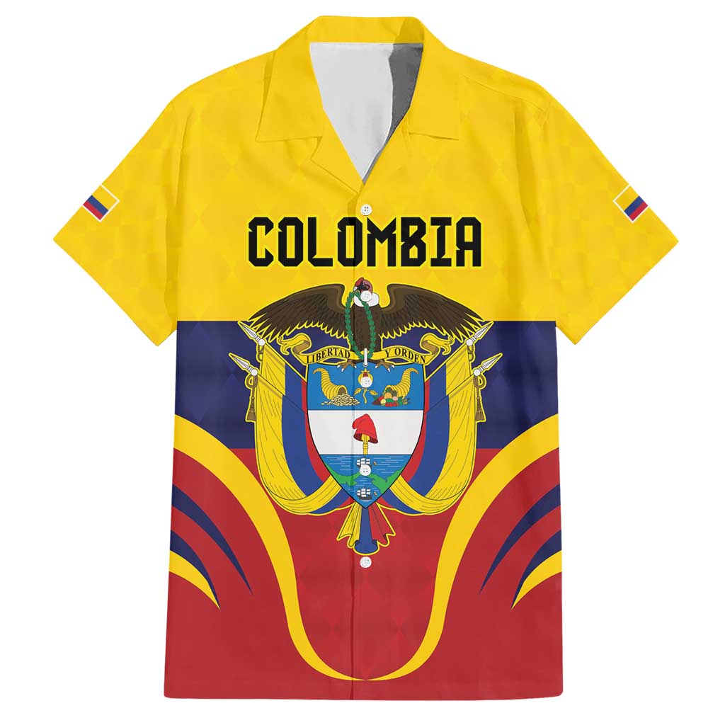 Colombia Football Custom Hawaiian Shirt Come On Los Cafeteros Flag Style