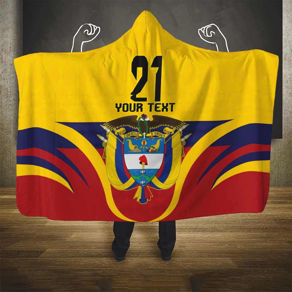 Colombia Football Custom Hooded Blanket Come On Los Cafeteros Flag Style