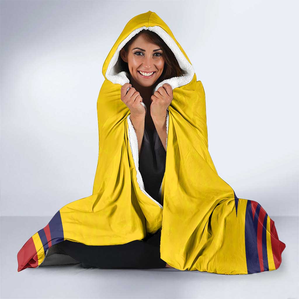 Colombia Football Custom Hooded Blanket Come On Los Cafeteros Flag Style