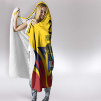 Colombia Football Custom Hooded Blanket Come On Los Cafeteros Flag Style