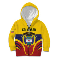 Colombia Football Custom Kid Hoodie Come On Los Cafeteros Flag Style