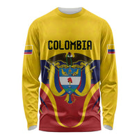 Colombia Football Custom Long Sleeve Shirt Come On Los Cafeteros Flag Style