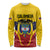 Colombia Football Custom Long Sleeve Shirt Come On Los Cafeteros Flag Style