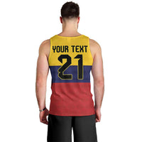 Colombia Football Custom Men Tank Top Come On Los Cafeteros Flag Style