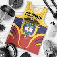 Colombia Football Custom Men Tank Top Come On Los Cafeteros Flag Style