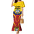 Colombia Football Custom Mermaid Dress Come On Los Cafeteros Flag Style