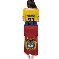 Colombia Football Custom Puletasi Come On Los Cafeteros Flag Style