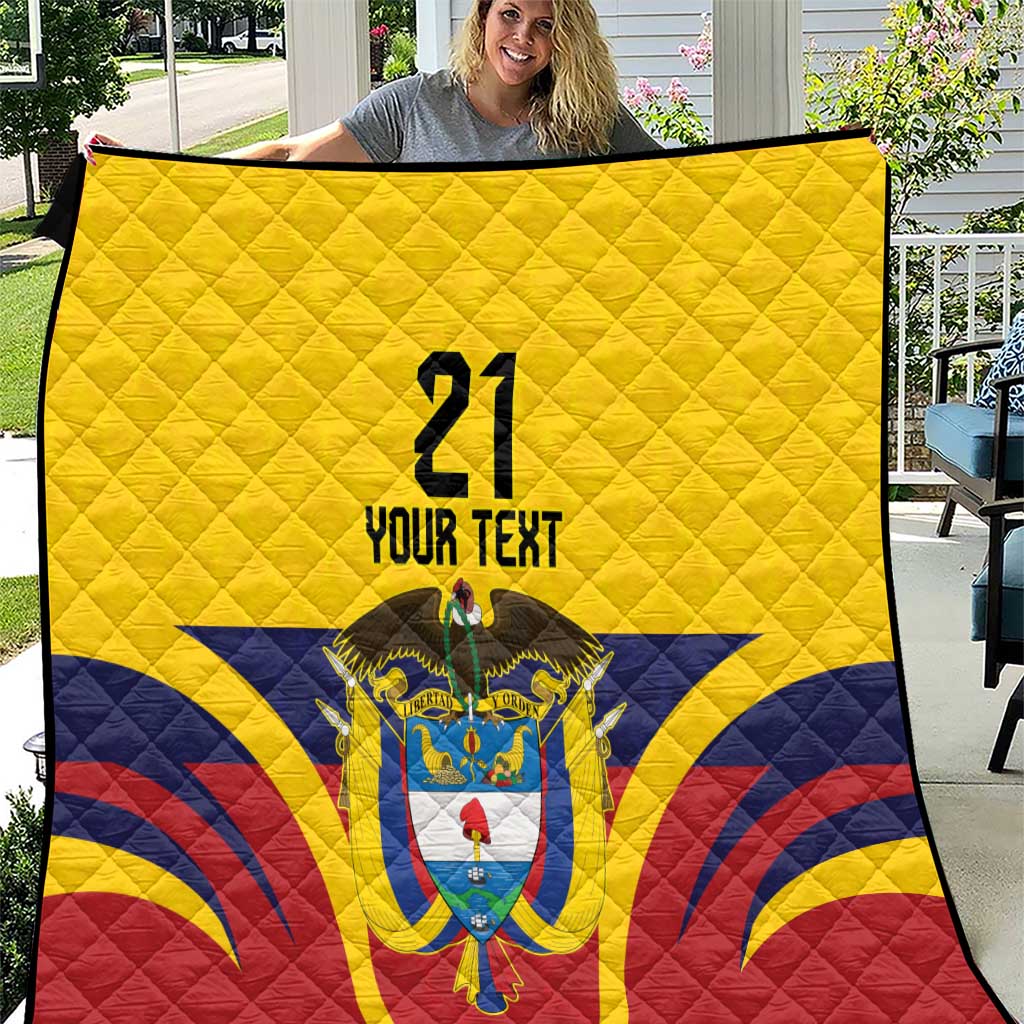 Colombia Football Custom Quilt Come On Los Cafeteros Flag Style