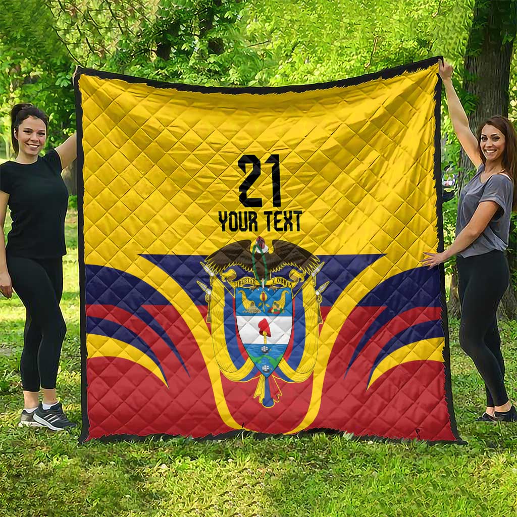 Colombia Football Custom Quilt Come On Los Cafeteros Flag Style