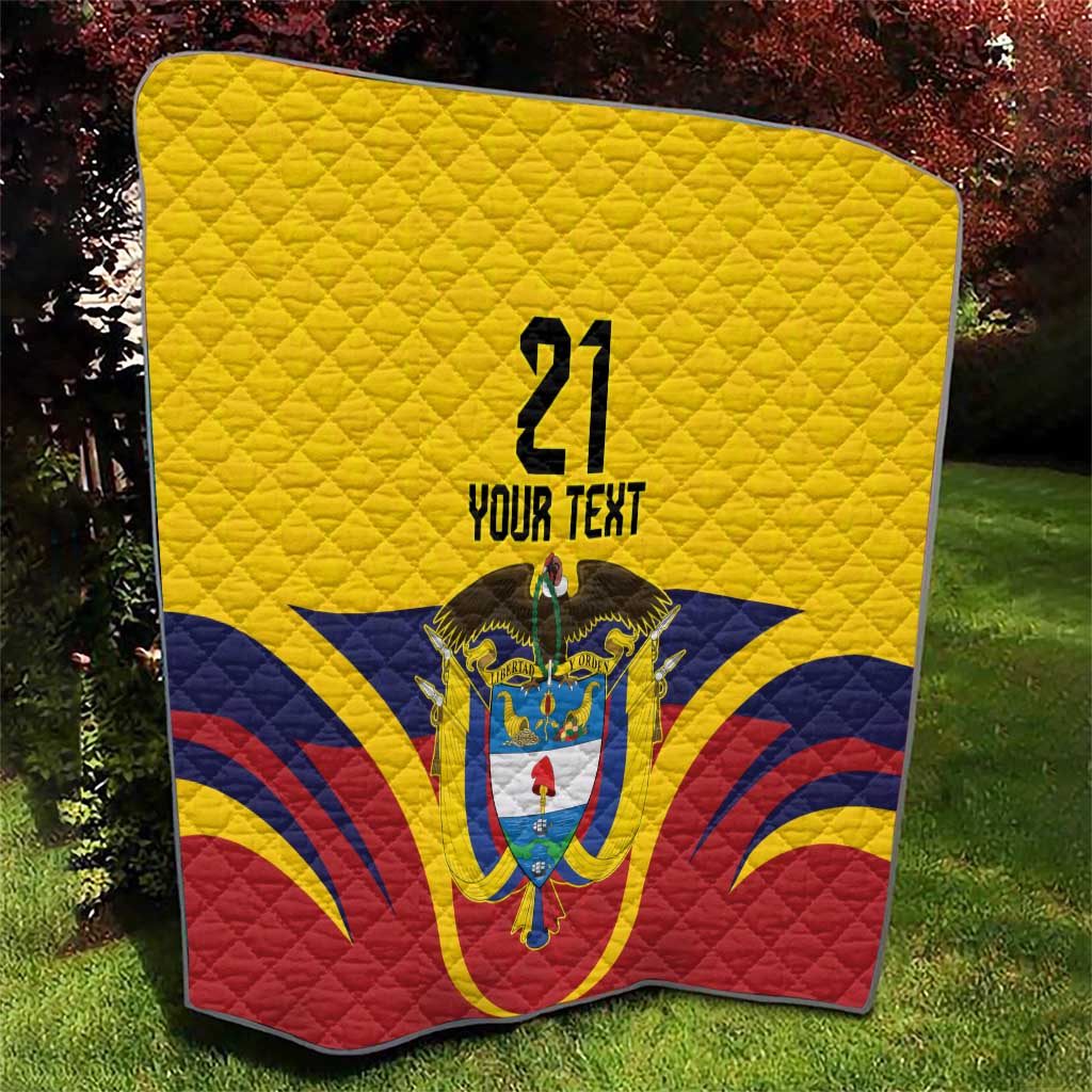 Colombia Football Custom Quilt Come On Los Cafeteros Flag Style