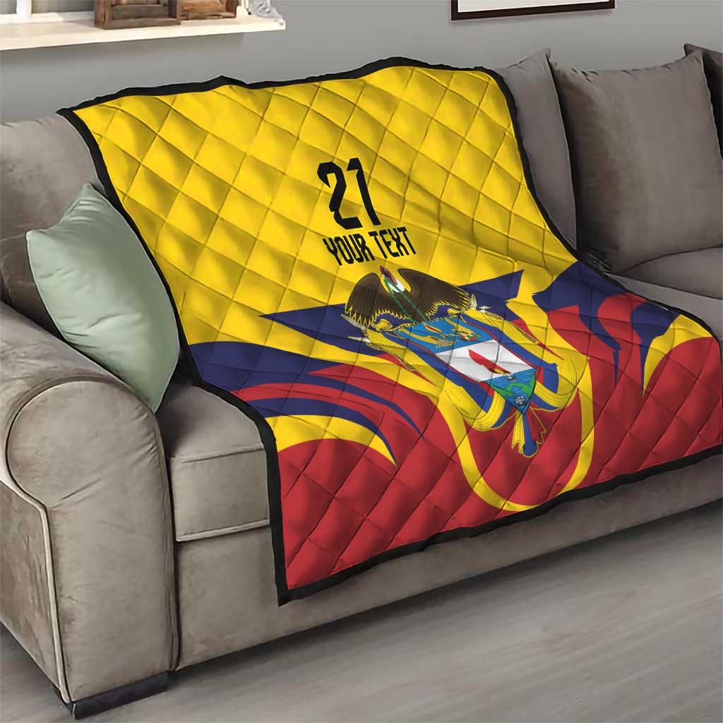 Colombia Football Custom Quilt Come On Los Cafeteros Flag Style