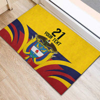 Colombia Football Custom Rubber Doormat Come On Los Cafeteros Flag Style