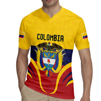 Colombia Football Custom Rugby Jersey Come On Los Cafeteros Flag Style