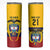 Colombia Football Custom Skinny Tumbler Come On Los Cafeteros Flag Style