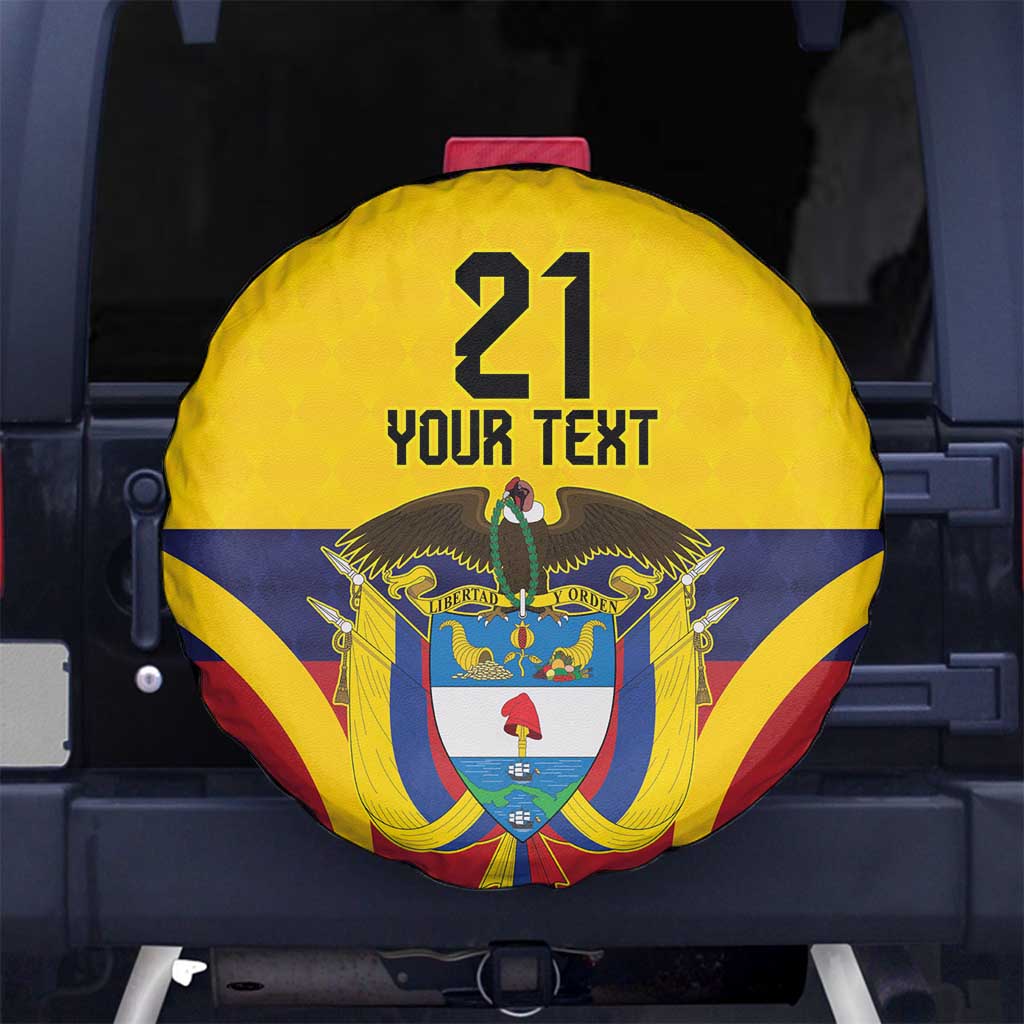 Colombia Football Custom Spare Tire Cover Come On Los Cafeteros Flag Style