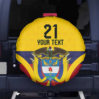 Colombia Football Custom Spare Tire Cover Come On Los Cafeteros Flag Style
