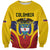 Colombia Football Custom Sweatshirt Come On Los Cafeteros Flag Style