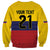 Colombia Football Custom Sweatshirt Come On Los Cafeteros Flag Style
