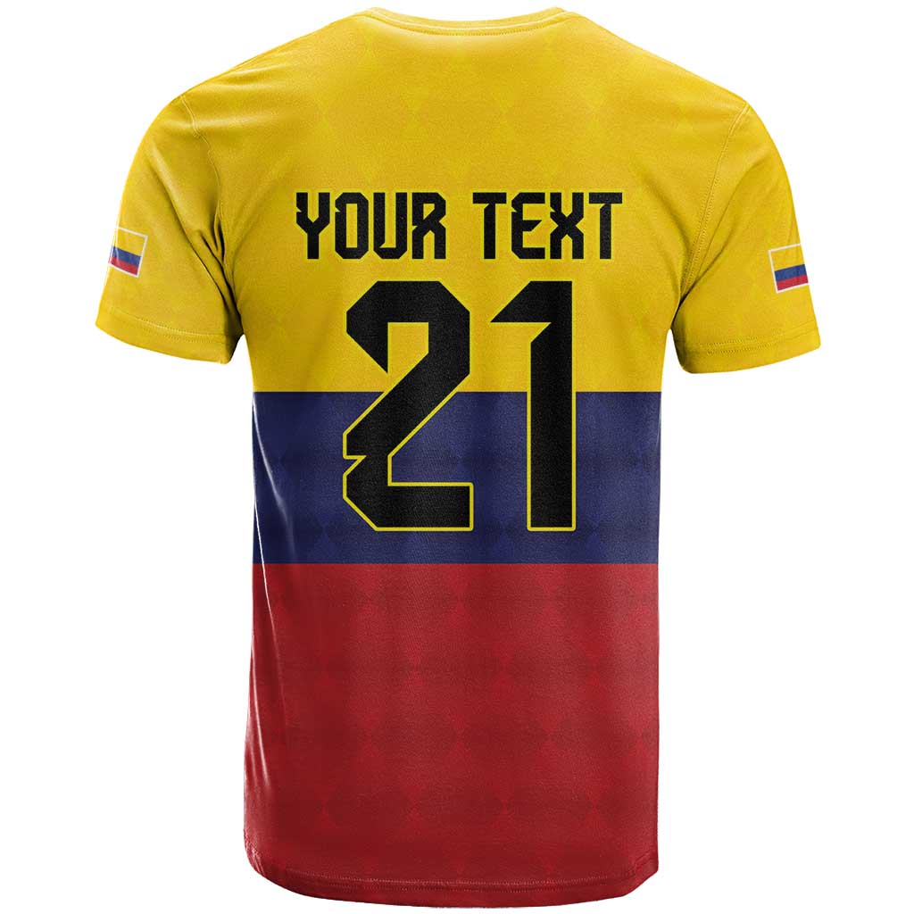 Colombia Football Custom T Shirt Come On Los Cafeteros Flag Style
