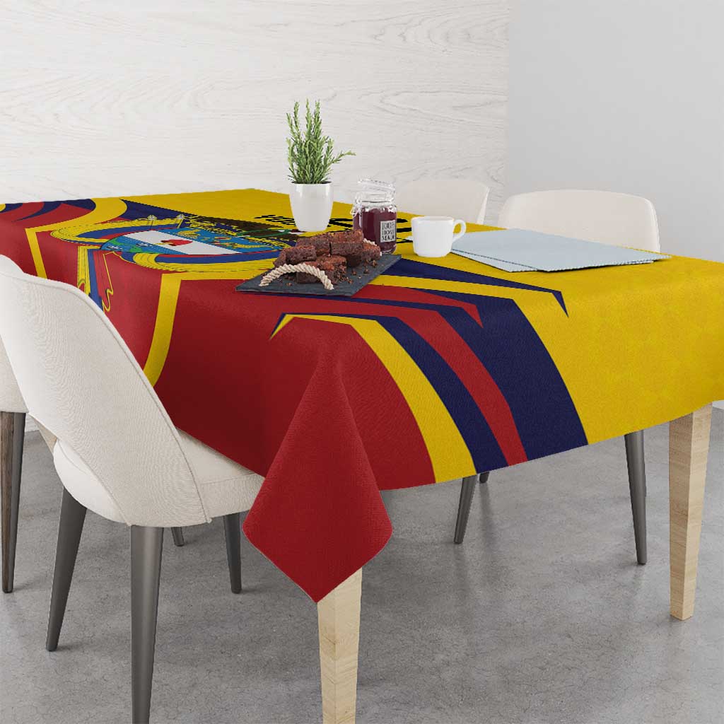 Colombia Football Custom Tablecloth Come On Los Cafeteros Flag Style