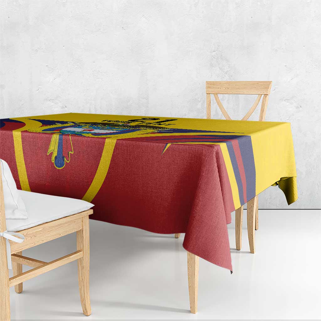 Colombia Football Custom Tablecloth Come On Los Cafeteros Flag Style