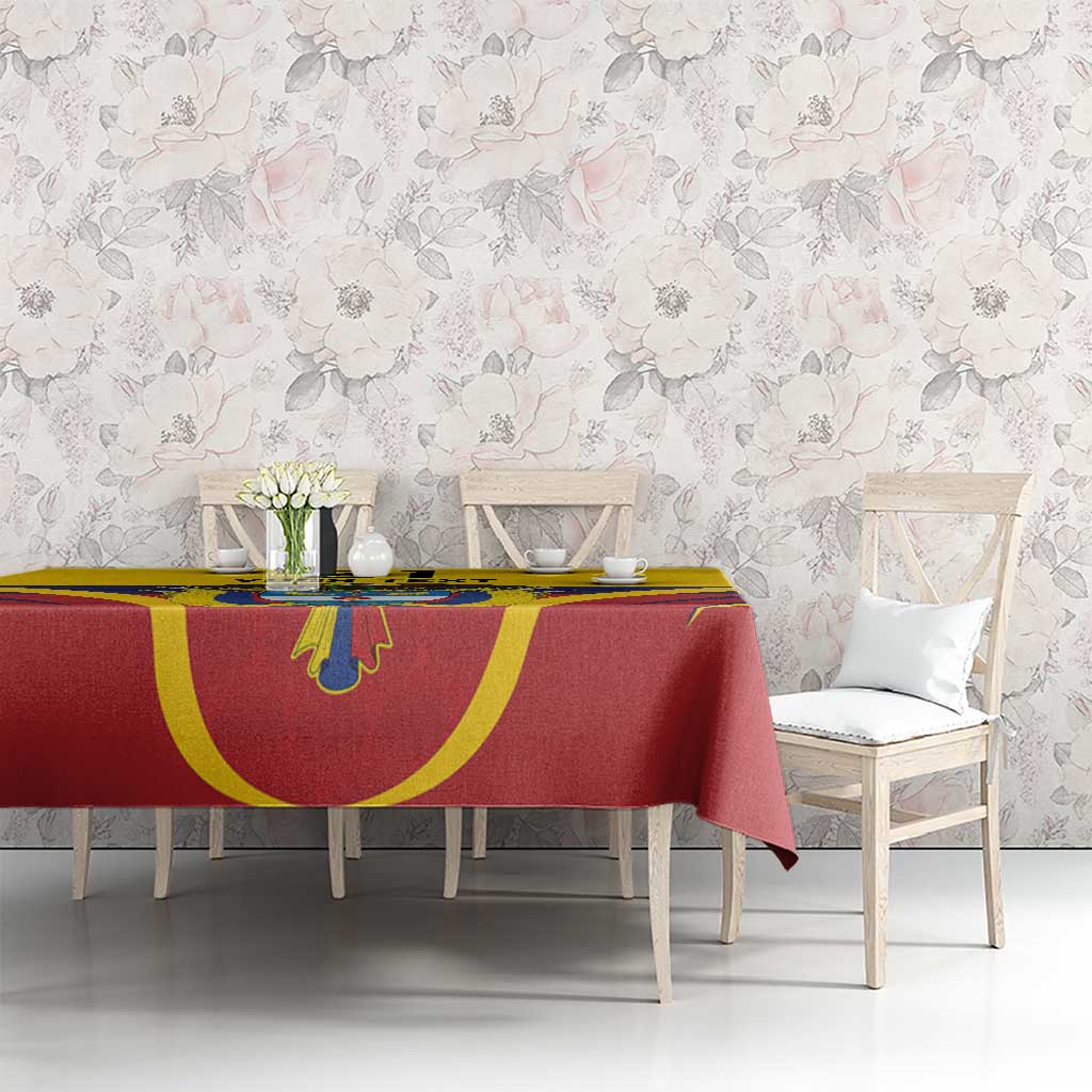 Colombia Football Custom Tablecloth Come On Los Cafeteros Flag Style