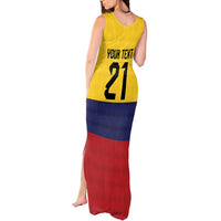 Colombia Football Custom Tank Maxi Dress Come On Los Cafeteros Flag Style