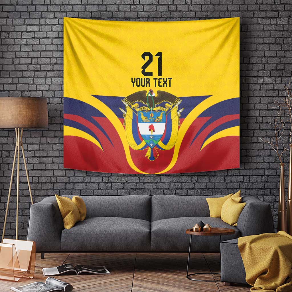 Colombia Football Custom Tapestry Come On Los Cafeteros Flag Style