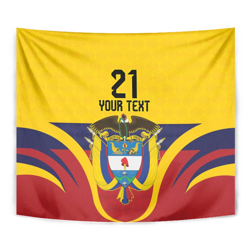 Colombia Football Custom Tapestry Come On Los Cafeteros Flag Style