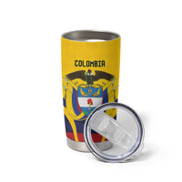 Colombia Football Custom Tumbler Cup Come On Los Cafeteros Flag Style