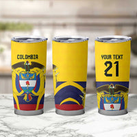 Colombia Football Custom Tumbler Cup Come On Los Cafeteros Flag Style