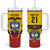 Colombia Football Custom Tumbler With Handle Come On Los Cafeteros Flag Style