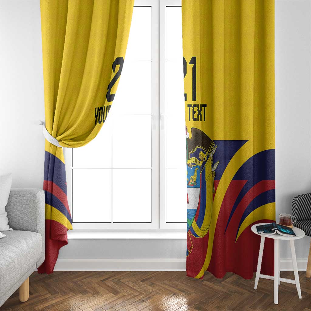 Colombia Football Custom Window Curtain Come On Los Cafeteros Flag Style