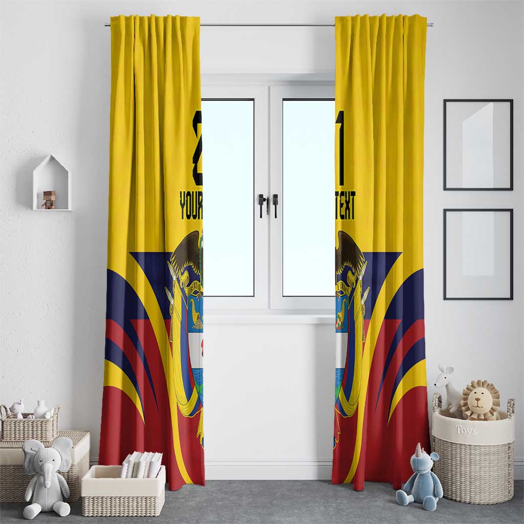 Colombia Football Custom Window Curtain Come On Los Cafeteros Flag Style