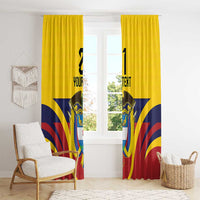 Colombia Football Custom Window Curtain Come On Los Cafeteros Flag Style