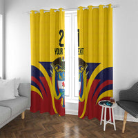 Colombia Football Custom Window Curtain Come On Los Cafeteros Flag Style