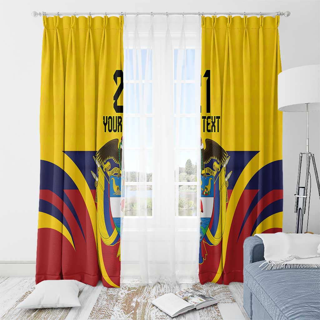 Colombia Football Custom Window Curtain Come On Los Cafeteros Flag Style