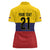 Colombia Football Custom Women Polo Shirt Come On Los Cafeteros Flag Style