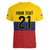 Colombia Football Custom Women V-Neck T-Shirt Come On Los Cafeteros Flag Style